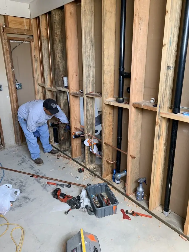 Commercial rough-in plumbing for Water Heater Replacement in Snyder Terrace